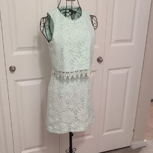 Topshop Mint Lace Dress